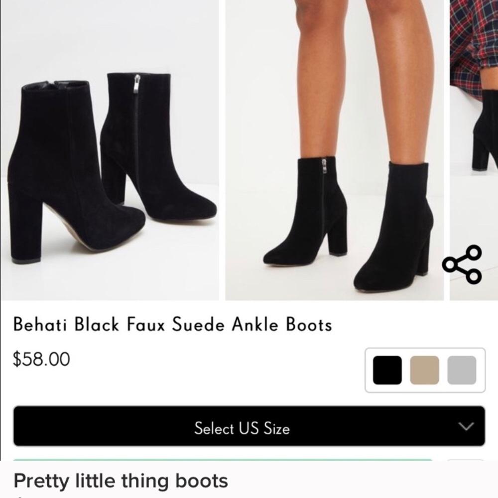 Black booties perfect for the winter !